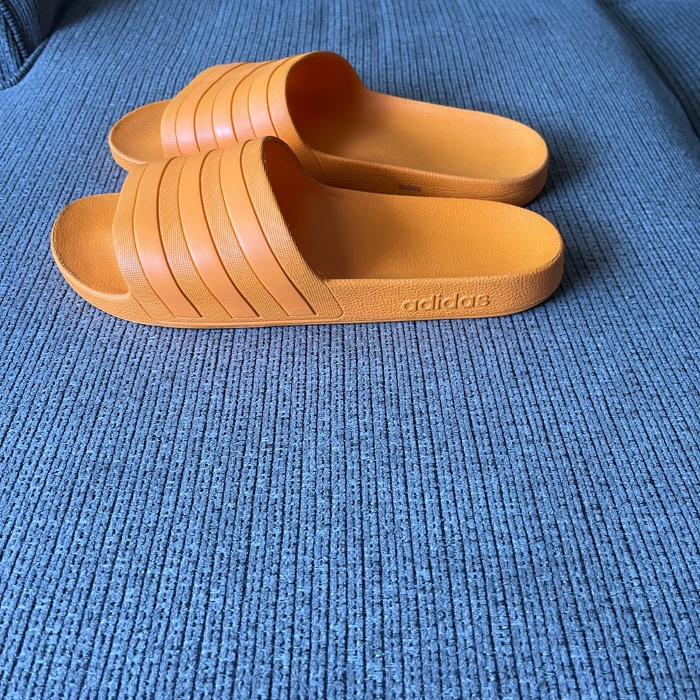 Adidas Vibrant Orange Slides